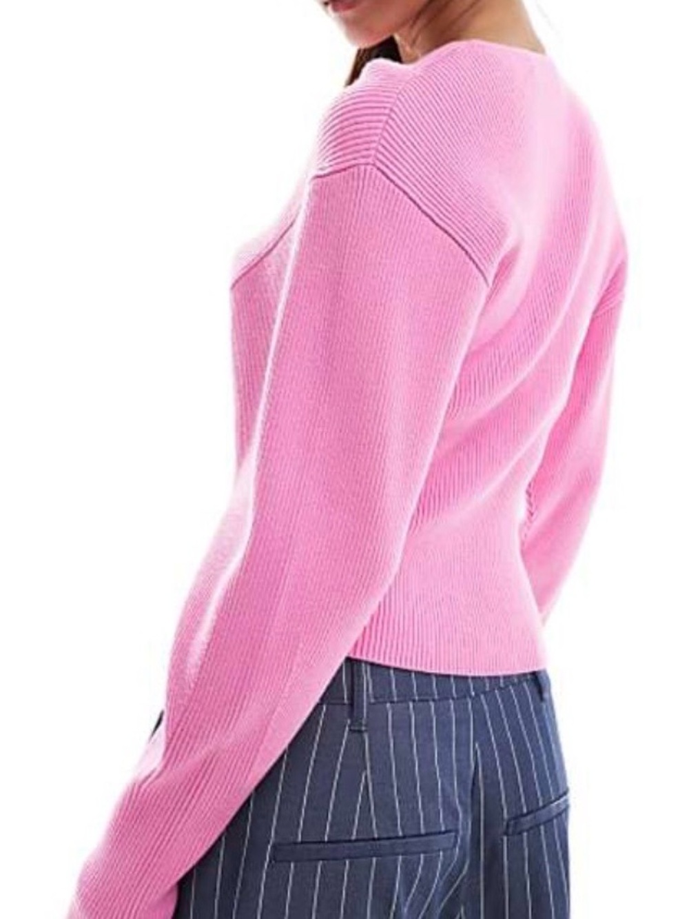 & Other Stories Ribbed Sweater Crewneck Pink Size Small - Picture 2 of 11